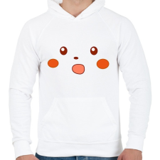 PRINTFASHION Pikachu meme - Férfi kapucnis pulóver - Fehér férfi pulóver, kardigán