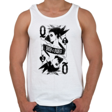 PRINTFASHION Pikk dáma - Férfi atléta - Fehér atléta, trikó