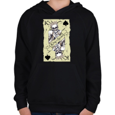 PRINTFASHION Pikk király - Gyerek kapucnis pulóver - Fekete gyerek pulóver, kardigán