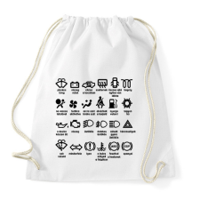 PRINTFASHION Piktogrammok jelentése - Sportzsák, Tornazsák - Fehér tornazsák
