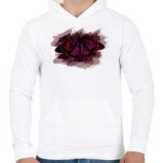 PRINTFASHION pillangó1 - Férfi kapucnis pulóver - Fehér