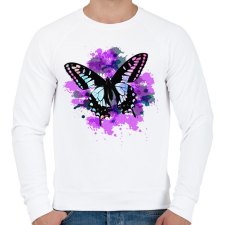 PRINTFASHION pillango2 - Férfi pulóver - Fehér férfi pulóver, kardigán