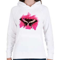 PRINTFASHION pillangó3 - Női kapucnis pulóver - Fehér