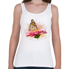 PRINTFASHION pillangó virágon - Női atléta - Fehér