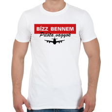 PRINTFASHION Pilóta vagyok - Férfi póló - Fehér