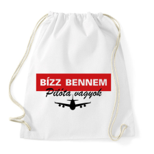 PRINTFASHION Pilóta vagyok - Sportzsák, Tornazsák - Fehér tornazsák