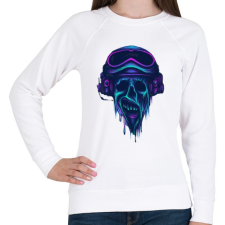 PRINTFASHION Pilóta zombi - Női pulóver - Fehér női pulóver, kardigán