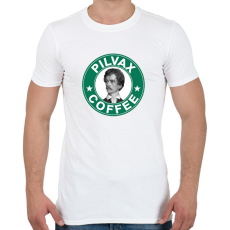 PRINTFASHION Pilvax Coffee - parody - Férfi póló - Fehér