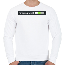 PRINTFASHION PIMPING LEVEL - Férfi pulóver - Fehér férfi pulóver, kardigán