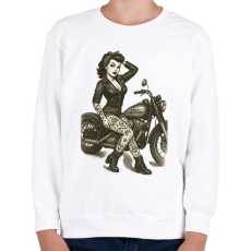 PRINTFASHION Pin up - Gyerek pulóver - Fehér