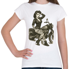 PRINTFASHION Pin up - Női póló - Fehér női póló