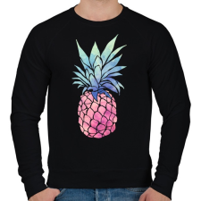 PRINTFASHION Pineapple - Férfi pulóver - Fekete férfi pulóver, kardigán
