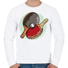 PRINTFASHION Ping pong asztalitenisz - Férfi pulóver - Fehér férfi pulóver, kardigán