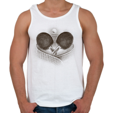 PRINTFASHION Ping pong - Férfi atléta - Fehér atléta, trikó
