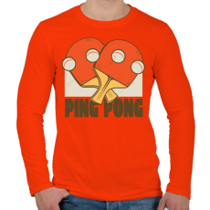 PRINTFASHION Ping Pong - Férfi hosszú ujjú póló - Narancs