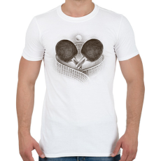PRINTFASHION Ping pong - Férfi póló - Fehér
