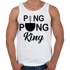 PRINTFASHION Ping Pong King - Férfi atléta - Fehér