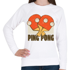 PRINTFASHION Ping Pong - Női pulóver - Fehér női pulóver, kardigán