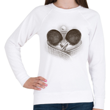 PRINTFASHION Ping pong - Női pulóver - Fehér női pulóver, kardigán
