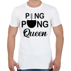 PRINTFASHION Ping Pong Queen - Férfi póló - Fehér