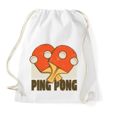 PRINTFASHION Ping Pong - Sportzsák, Tornazsák - Fehér tornazsák