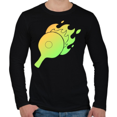 PRINTFASHION pingpong - Férfi hosszú ujjú póló - Fekete