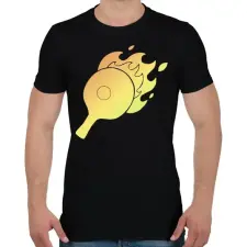 PRINTFASHION pingpong - Férfi póló - Fekete férfi póló