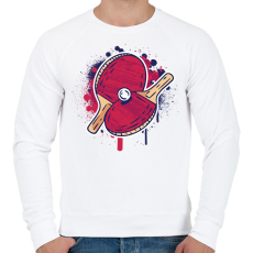 PRINTFASHION Pingpong - Férfi pulóver - Fehér