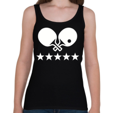 PRINTFASHION PingPong - Női atléta - Fekete női trikó