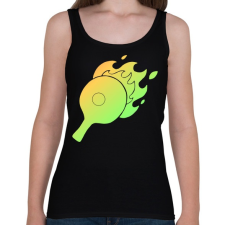 PRINTFASHION pingpong - Női atléta - Fekete női trikó