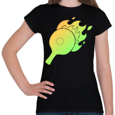 PRINTFASHION pingpong - Női póló - Fekete