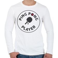 PRINTFASHION PingPong player - Férfi hosszú ujjú póló - Fehér férfi póló