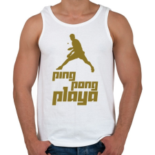 PRINTFASHION PingPongPlaya - Férfi atléta - Fehér atléta, trikó
