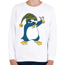 PRINTFASHION Pingvin-koktéllal - Gyerek pulóver - Fehér gyerek pulóver, kardigán