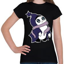 PRINTFASHION pingvin_lila - Női póló - Fekete női póló