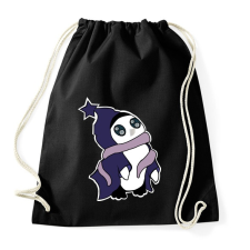 PRINTFASHION pingvin_lila - Sportzsák, Tornazsák - Fekete tornazsák