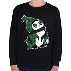 PRINTFASHION pingvin_zöld - Gyerek pulóver - Fekete