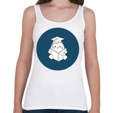 PRINTFASHION Pingvines diplomás minta - Női atléta - Fehér női trikó