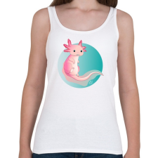 PRINTFASHION Pink axolotl - Női atléta - Fehér női trikó