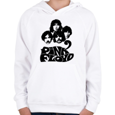 PRINTFASHION pink floyd bw - Gyerek kapucnis pulóver - Fehér