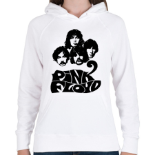 PRINTFASHION pink floyd bw - Női kapucnis pulóver - Fehér női pulóver, kardigán