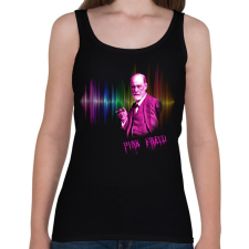 PRINTFASHION PINK FREUD - Női atléta - Fekete női trikó