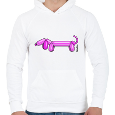 PRINTFASHION Pink lufitacskó - Férfi kapucnis pulóver - Fehér férfi pulóver, kardigán