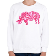 PRINTFASHION Pink orrszarvú - Gyerek pulóver - Fehér gyerek pulóver, kardigán