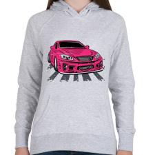 PRINTFASHION Pink Verda - Női kapucnis pulóver - Sport szürke női pulóver, kardigán