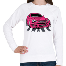 PRINTFASHION Pink Verda - Női pulóver - Fehér