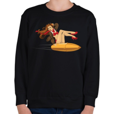 PRINTFASHION Pinup Bullet - Gyerek pulóver - Fekete