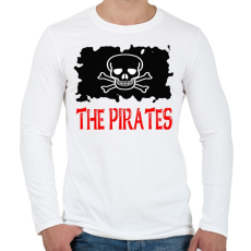 PRINTFASHION pirates - Férfi hosszú ujjú póló - Fehér