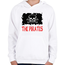 PRINTFASHION pirates - Gyerek kapucnis pulóver - Fehér