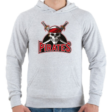 PRINTFASHION Pirates Logó - Férfi kapucnis pulóver - Sport szürke férfi pulóver, kardigán